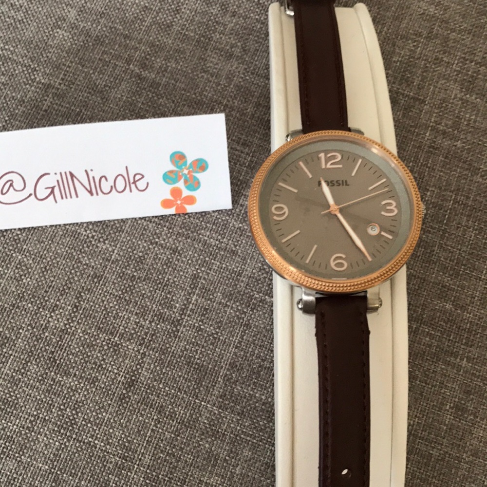 Fossil Brand Leather Watch